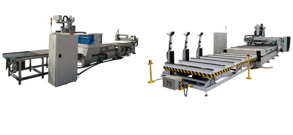 automatic loading unloading labelling nesting cnc router